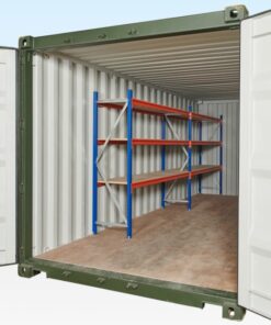 Adjustable, Heavy Duty Three Tier Container Racking (2 Bays)