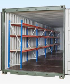 Adjustable, Heavy Duty Three Tier Container Racking (5 Bays)