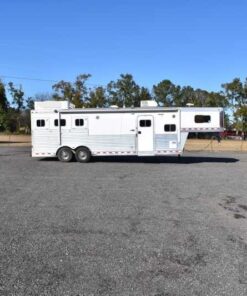 2006 Exiss 7407LQ 4 Horse Trailer with 7' Short Wall