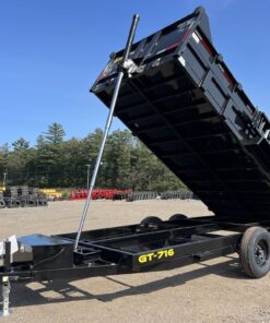 2024 Griffin Trailers 7x16 14K Telescopic Dump Trailer w/Ramps & Spare Tire Mount