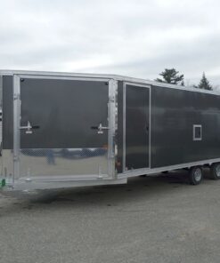 2024 Mission Trailers 101x24 Aluminum 4/5-Place Drive In/Out Deckover w/Galvanized Pkg, Canopy