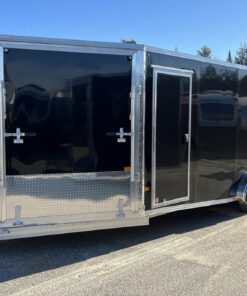 2024 Sno Pro 7.5x22 Aluminum 4-Place Drive In/Out w/Extra Height, Mats & Guides, Canopy