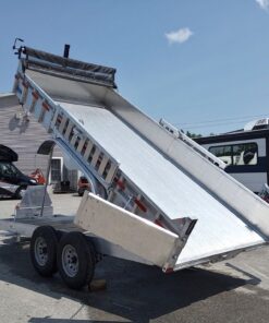 2025 Mission Trailers 7x16 14K Aluminum Hydraulic Dump w/Ramps, HD D-Rings, Barn Doors, Tarp Kit