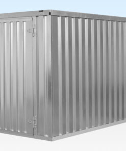 4m x 2.1m Flat Pack Container Store – Galvanised
