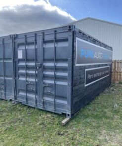 Shipping Container 20Ft Dark Grey With Black Timber Cladding